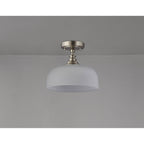 NL86269 Sakkas 1 Light Pendant/Ceiling Light Satin Nickel Frosted