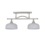 NL86279 Sakkas 2 Light Pendant/Ceiling Light Satin Nickel Frosted