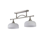 NL86279 Sakkas 2 Light Pendant/Ceiling Light Satin Nickel Frosted