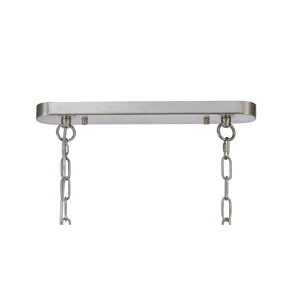 NL86279 Sakkas 2 Light Pendant/Ceiling Light Satin Nickel Frosted