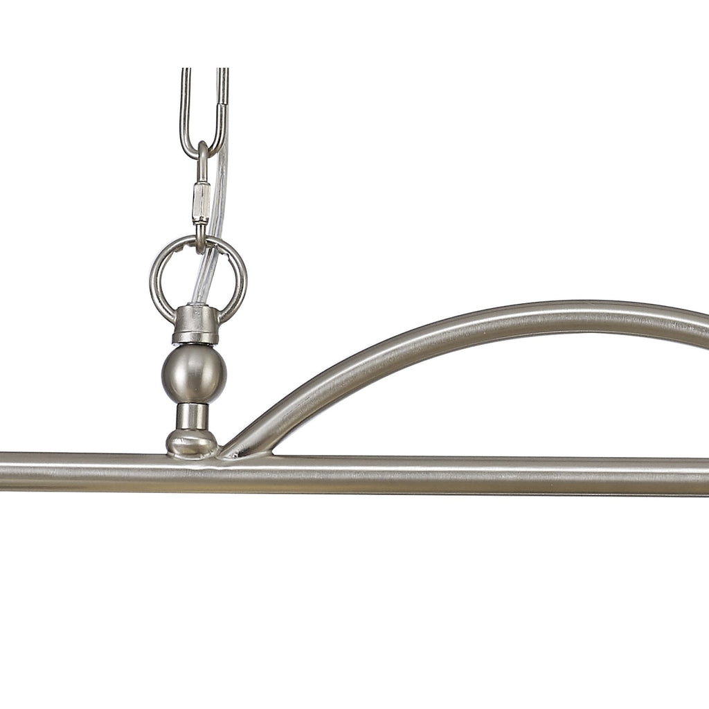 NL86279 Sakkas 2 Light Pendant/Ceiling Light Satin Nickel Frosted