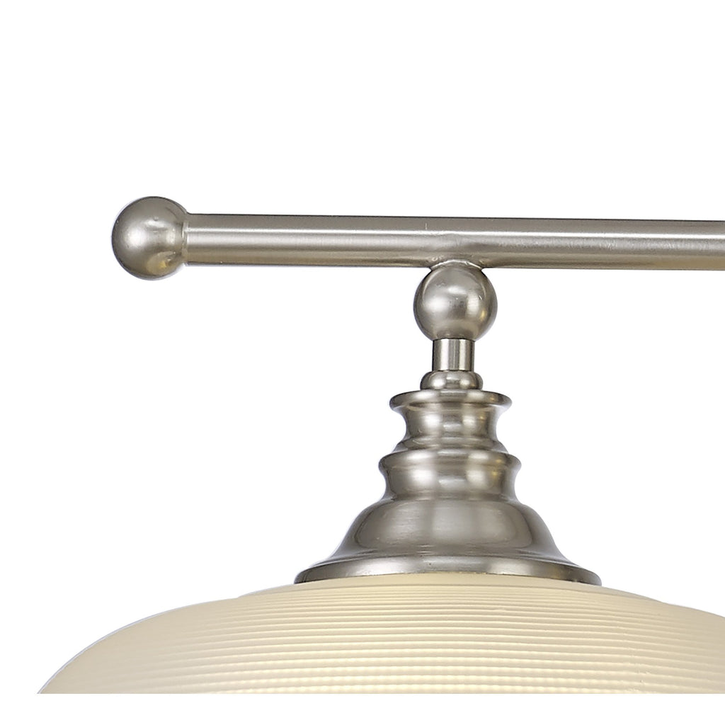 NL86279 Sakkas 2 Light Pendant/Ceiling Light Satin Nickel Frosted