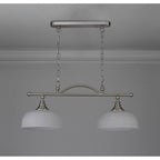 NL86279 Sakkas 2 Light Pendant/Ceiling Light Satin Nickel Frosted