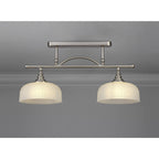 NL86279 Sakkas 2 Light Pendant/Ceiling Light Satin Nickel Frosted