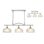 NL86289 Sakkas 3 Light Pendant/Ceiling Light Satin Nickel Frosted