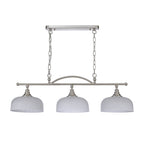 NL86289 Sakkas 3 Light Pendant/Ceiling Light Satin Nickel Frosted