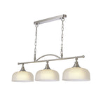 NL86289 Sakkas 3 Light Pendant/Ceiling Light Satin Nickel Frosted