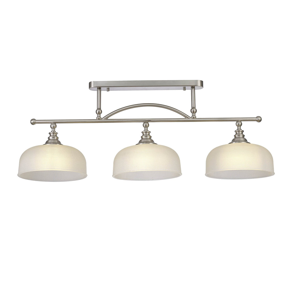 NL86289 Sakkas 3 Light Pendant/Ceiling Light Satin Nickel Frosted