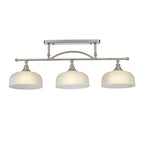 NL86289 Sakkas 3 Light Pendant/Ceiling Light Satin Nickel Frosted