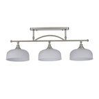 NL86289 Sakkas 3 Light Pendant/Ceiling Light Satin Nickel Frosted