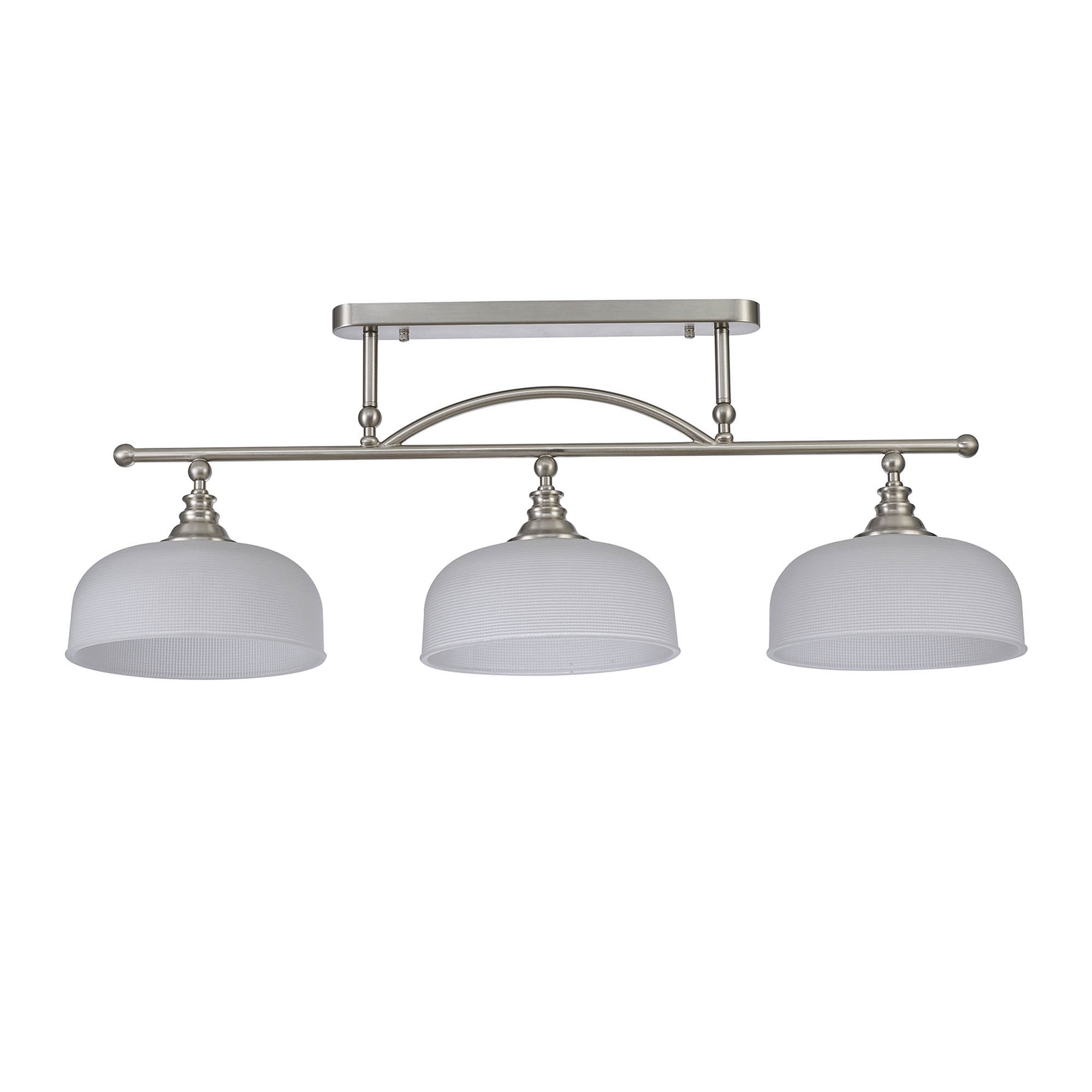 NL86289 Sakkas 3 Light Pendant/Ceiling Light Satin Nickel Frosted
