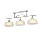 NL86289 Sakkas 3 Light Pendant/Ceiling Light Satin Nickel Frosted
