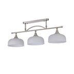 NL86289 Sakkas 3 Light Pendant/Ceiling Light Satin Nickel Frosted