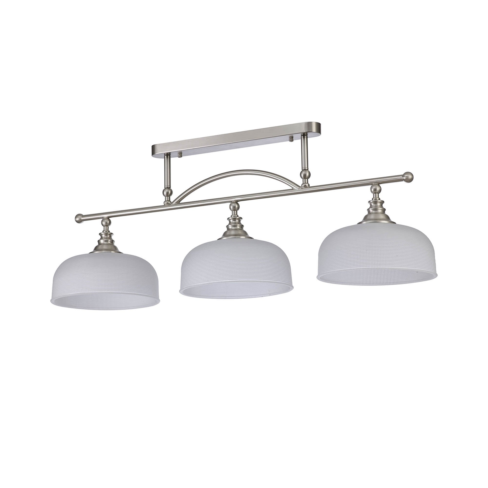 NL86289 Sakkas 3 Light Pendant/Ceiling Light Satin Nickel Frosted