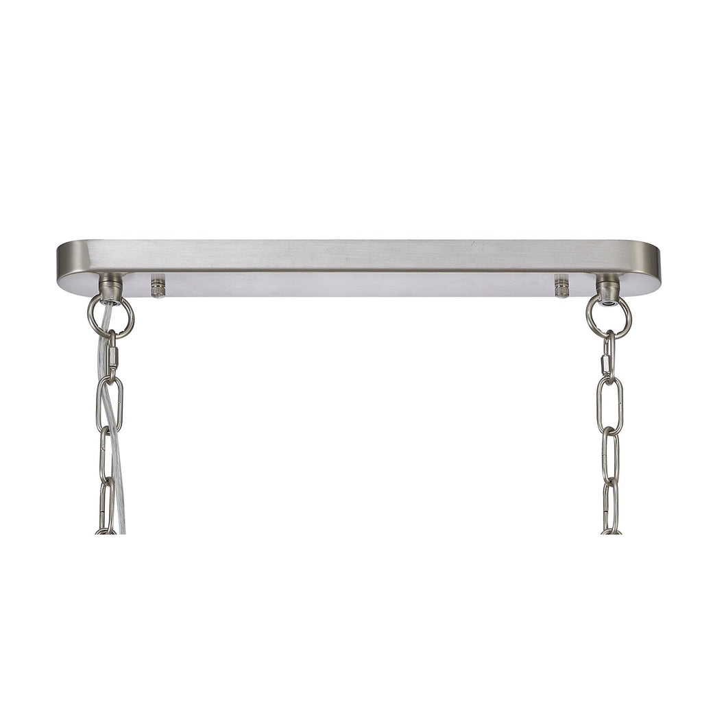 NL86289 Sakkas 3 Light Pendant/Ceiling Light Satin Nickel Frosted