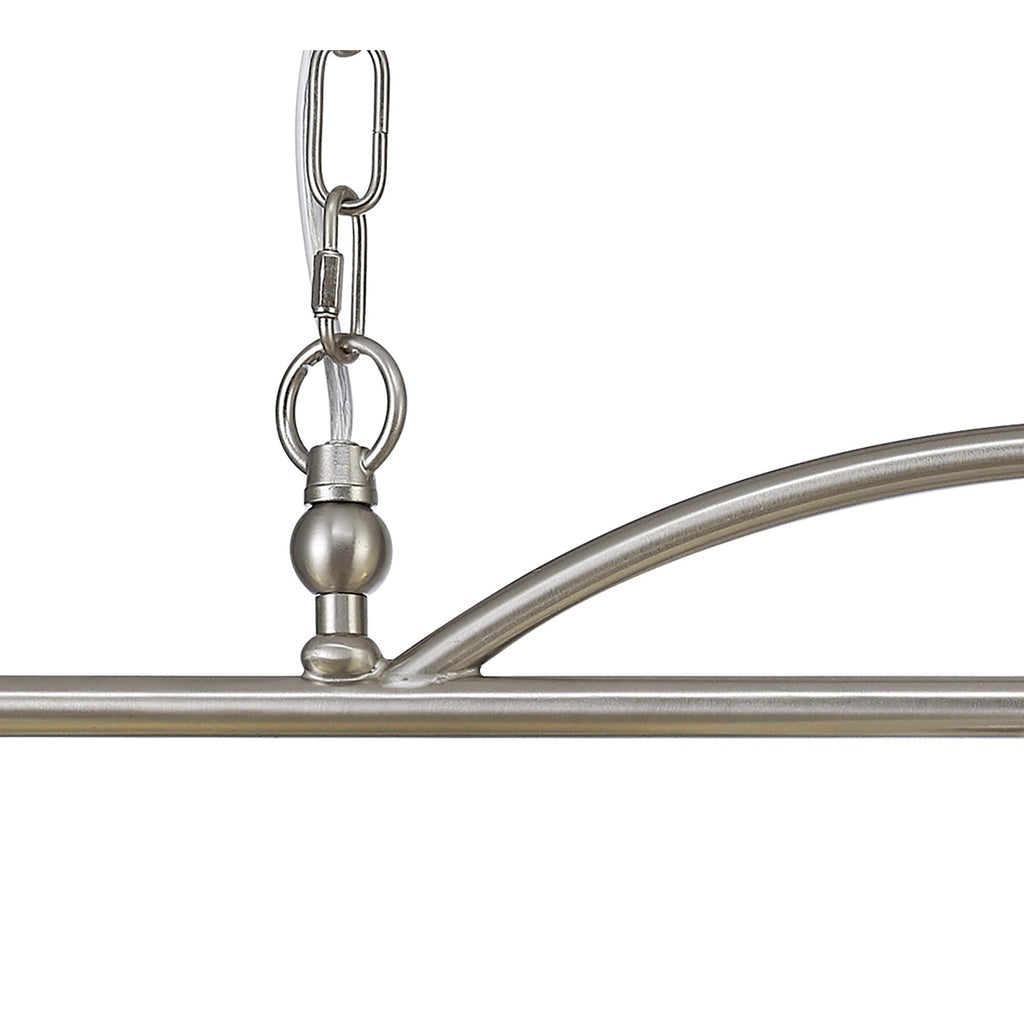 NL86289 Sakkas 3 Light Pendant/Ceiling Light Satin Nickel Frosted