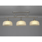 NL86289 Sakkas 3 Light Pendant/Ceiling Light Satin Nickel Frosted