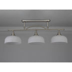 NL86289 Sakkas 3 Light Pendant/Ceiling Light Satin Nickel Frosted