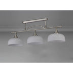 NL86289 Sakkas 3 Light Pendant/Ceiling Light Satin Nickel Frosted