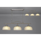 NL86289 Sakkas 3 Light Pendant/Ceiling Light Satin Nickel Frosted