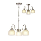 NL86299 Sakkas 3 Light Pendant/Ceiling Light Satin Nickel Frosted