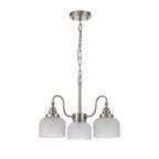 NL86299 Sakkas 3 Light Pendant/Ceiling Light Satin Nickel Frosted