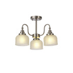 NL86299 Sakkas 3 Light Pendant/Ceiling Light Satin Nickel Frosted