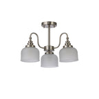 NL86299 Sakkas 3 Light Pendant/Ceiling Light Satin Nickel Frosted