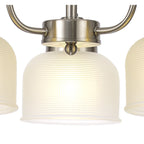 NL86299 Sakkas 3 Light Pendant/Ceiling Light Satin Nickel Frosted