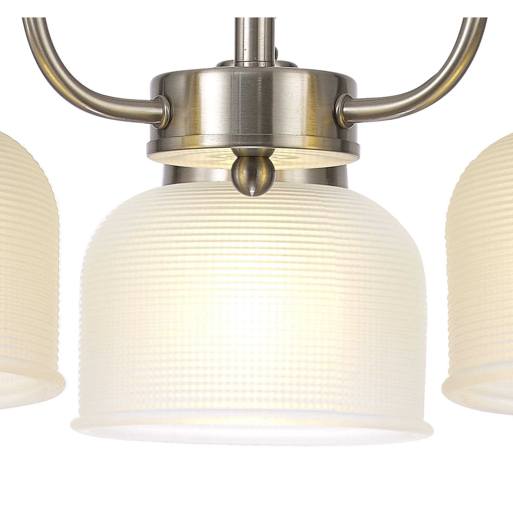 NL86299 Sakkas 3 Light Pendant/Ceiling Light Satin Nickel Frosted