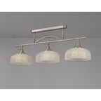 NL86299 Sakkas 3 Light Pendant/Ceiling Light Satin Nickel Frosted