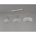 NL86299 Sakkas 3 Light Pendant/Ceiling Light Satin Nickel Frosted