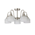 NL86309 Sakkas 5 Light Pendant/Ceiling Light Satin Nickel Frosted