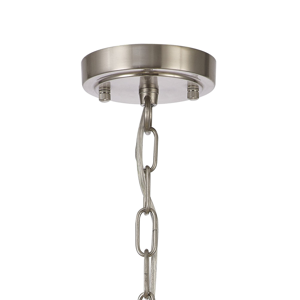 NL86309 Sakkas 5 Light Pendant/Ceiling Light Satin Nickel Frosted