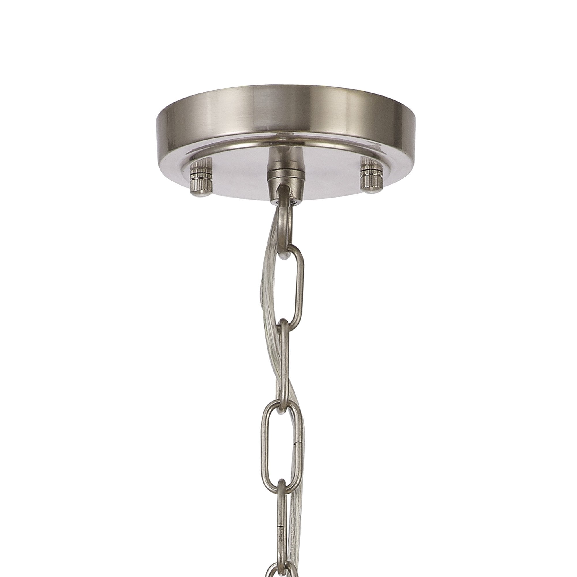 NL86309 Sakkas 5 Light Pendant/Ceiling Light Satin Nickel Frosted