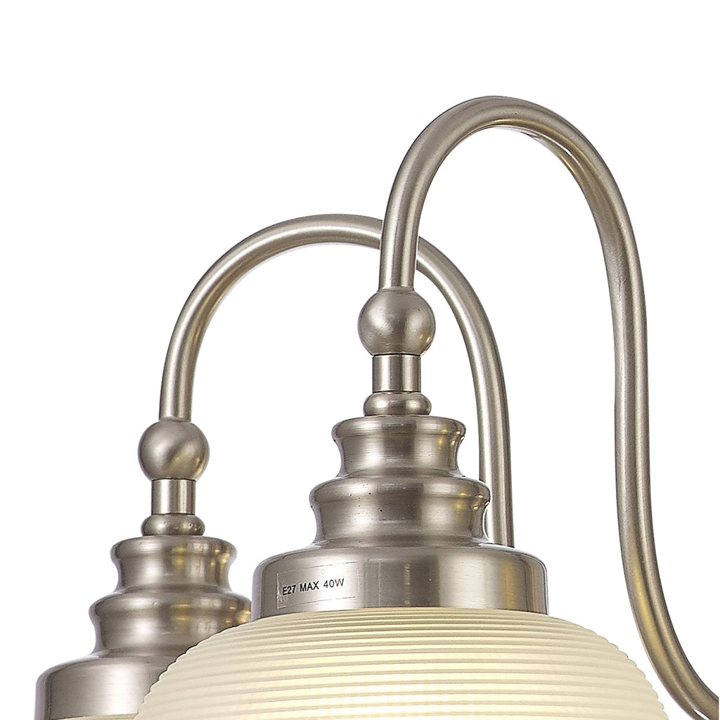NL86309 Sakkas 5 Light Pendant/Ceiling Light Satin Nickel Frosted