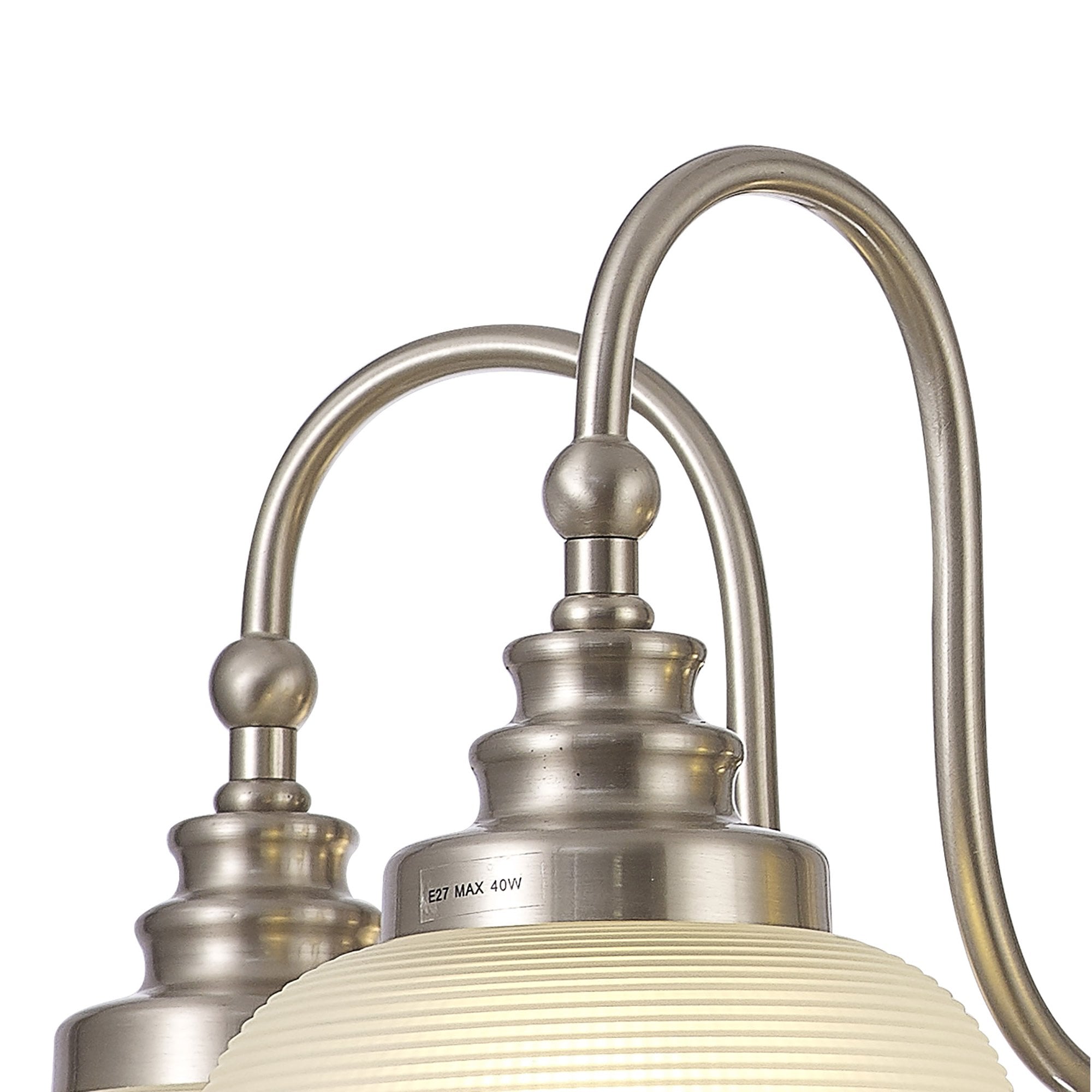 NL86309 Sakkas 5 Light Pendant/Ceiling Light Satin Nickel Frosted