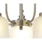 NL86309 Sakkas 5 Light Pendant/Ceiling Light Satin Nickel Frosted