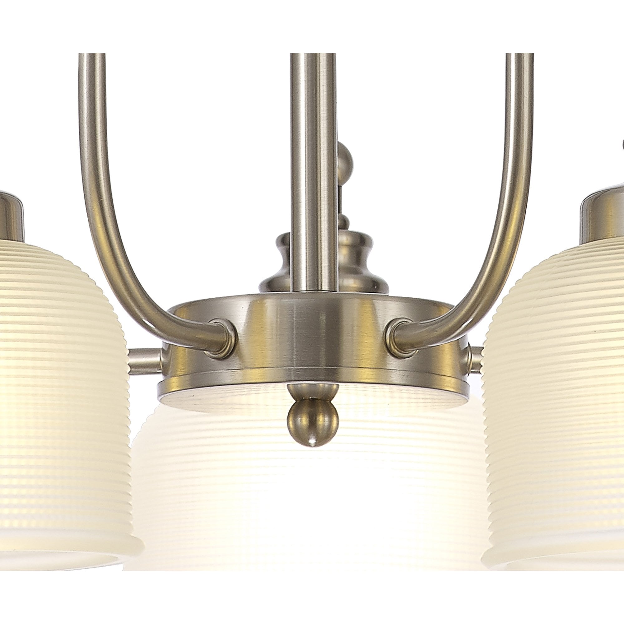 NL86309 Sakkas 5 Light Pendant/Ceiling Light Satin Nickel Frosted