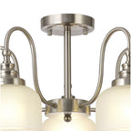 NL86309 Sakkas 5 Light Pendant/Ceiling Light Satin Nickel Frosted
