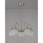 NL86309 Sakkas 5 Light Pendant/Ceiling Light Satin Nickel Frosted