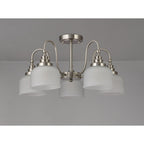 NL86309 Sakkas 5 Light Pendant/Ceiling Light Satin Nickel Frosted