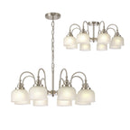 NL86319 Sakkas 8 Light Pendant/Ceiling Light Satin Nickel Frosted