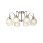 NL86319 Sakkas 8 Light Pendant/Ceiling Light Satin Nickel Frosted