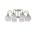 NL86319 Sakkas 8 Light Pendant/Ceiling Light Satin Nickel Frosted