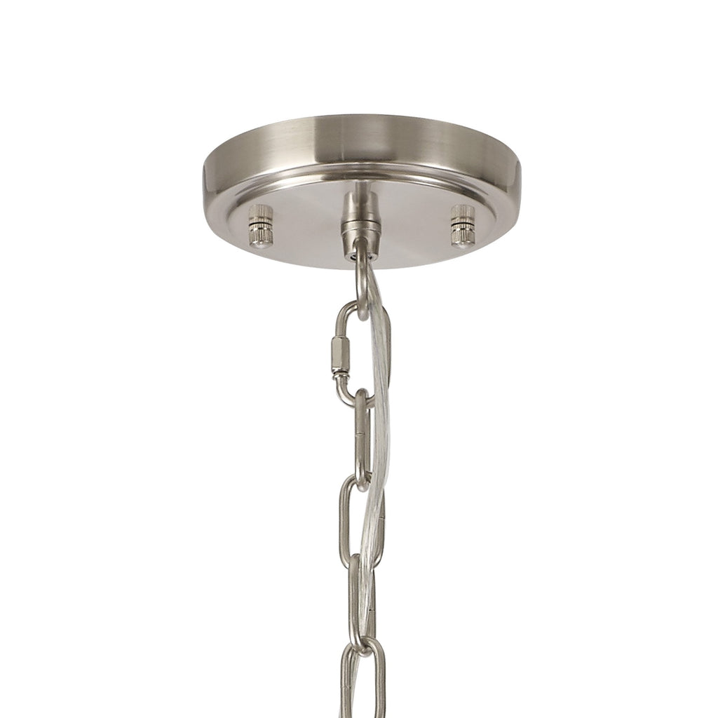 NL86319 Sakkas 8 Light Pendant/Ceiling Light Satin Nickel Frosted