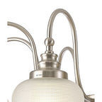 NL86319 Sakkas 8 Light Pendant/Ceiling Light Satin Nickel Frosted