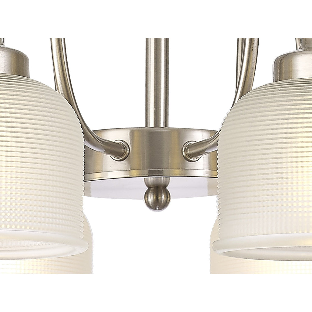 NL86319 Sakkas 8 Light Pendant/Ceiling Light Satin Nickel Frosted