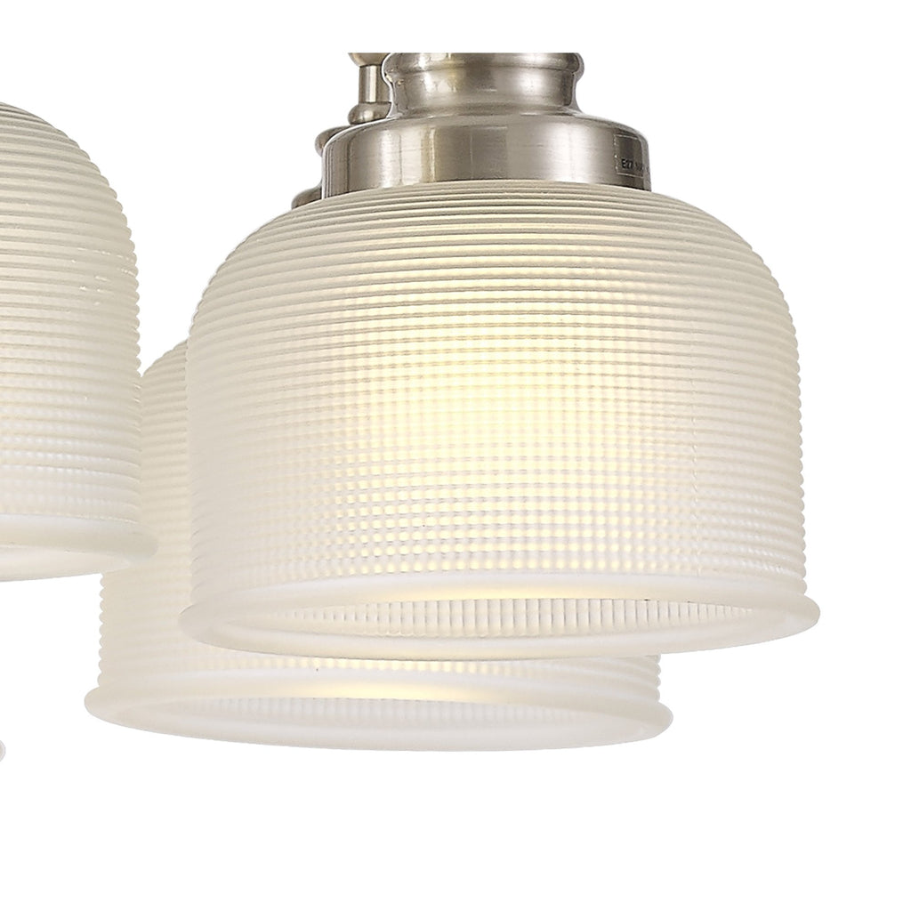 NL86319 Sakkas 8 Light Pendant/Ceiling Light Satin Nickel Frosted