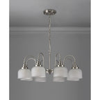 NL86319 Sakkas 8 Light Pendant/Ceiling Light Satin Nickel Frosted